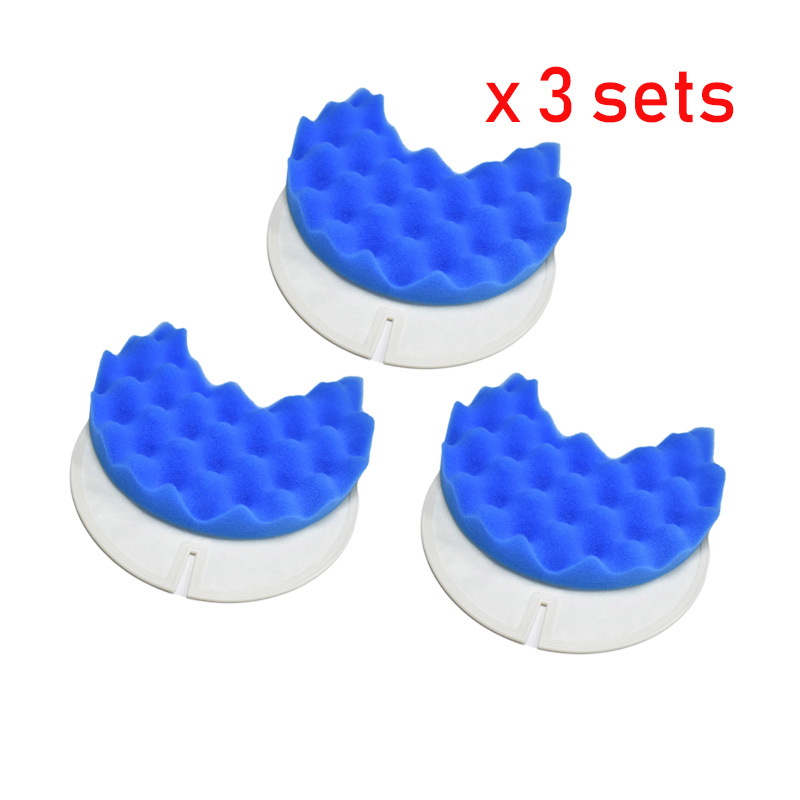 Rubber Cleaner Foam - 3sets foam & hepa filter for