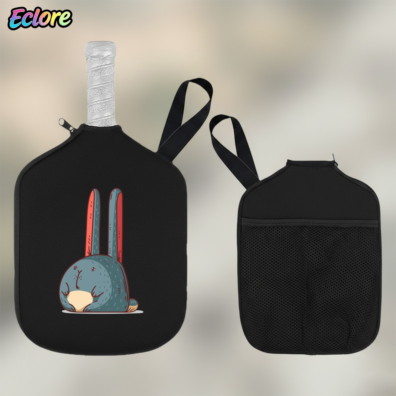 Table Tennis Paddles - Cute Rabbit Pickleball Paddle Bag, Durable