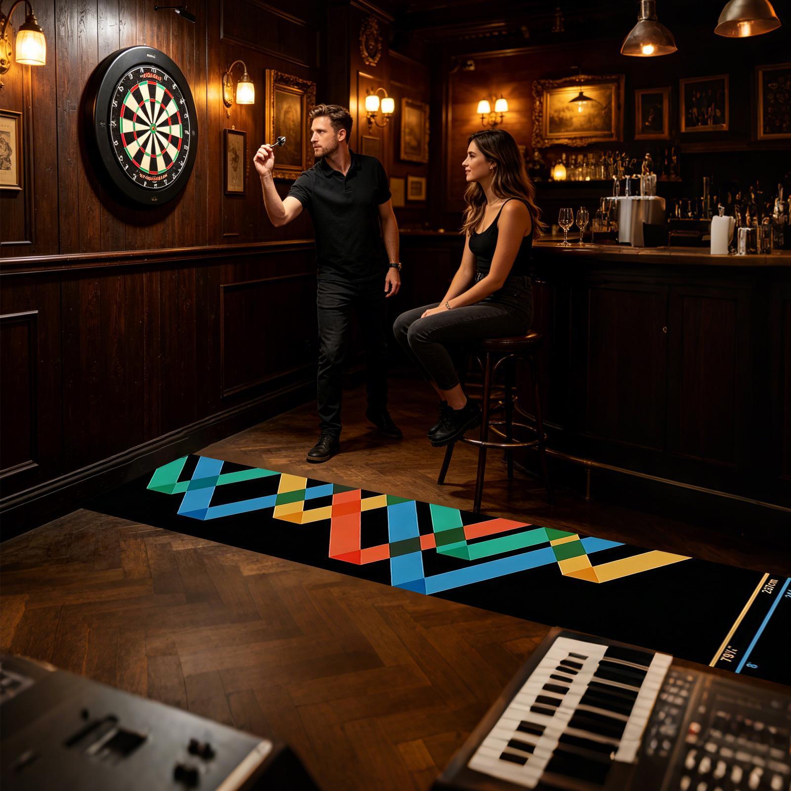 Dart Mat With Throw Line Cryst - Throw Distance Board recension och pris