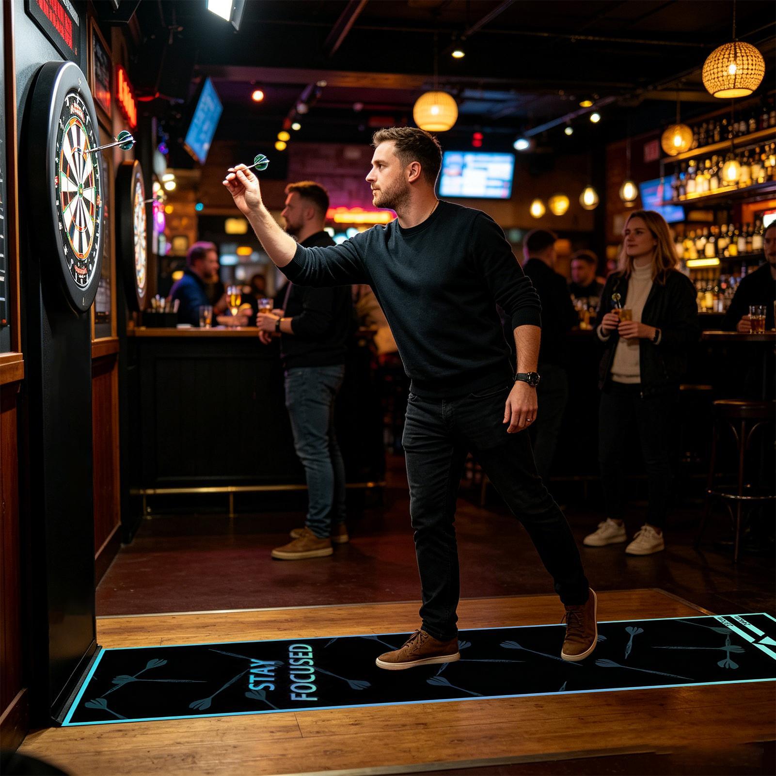 Dart Mat With Throw Line Cryst - Throw Distance Board recension och pris