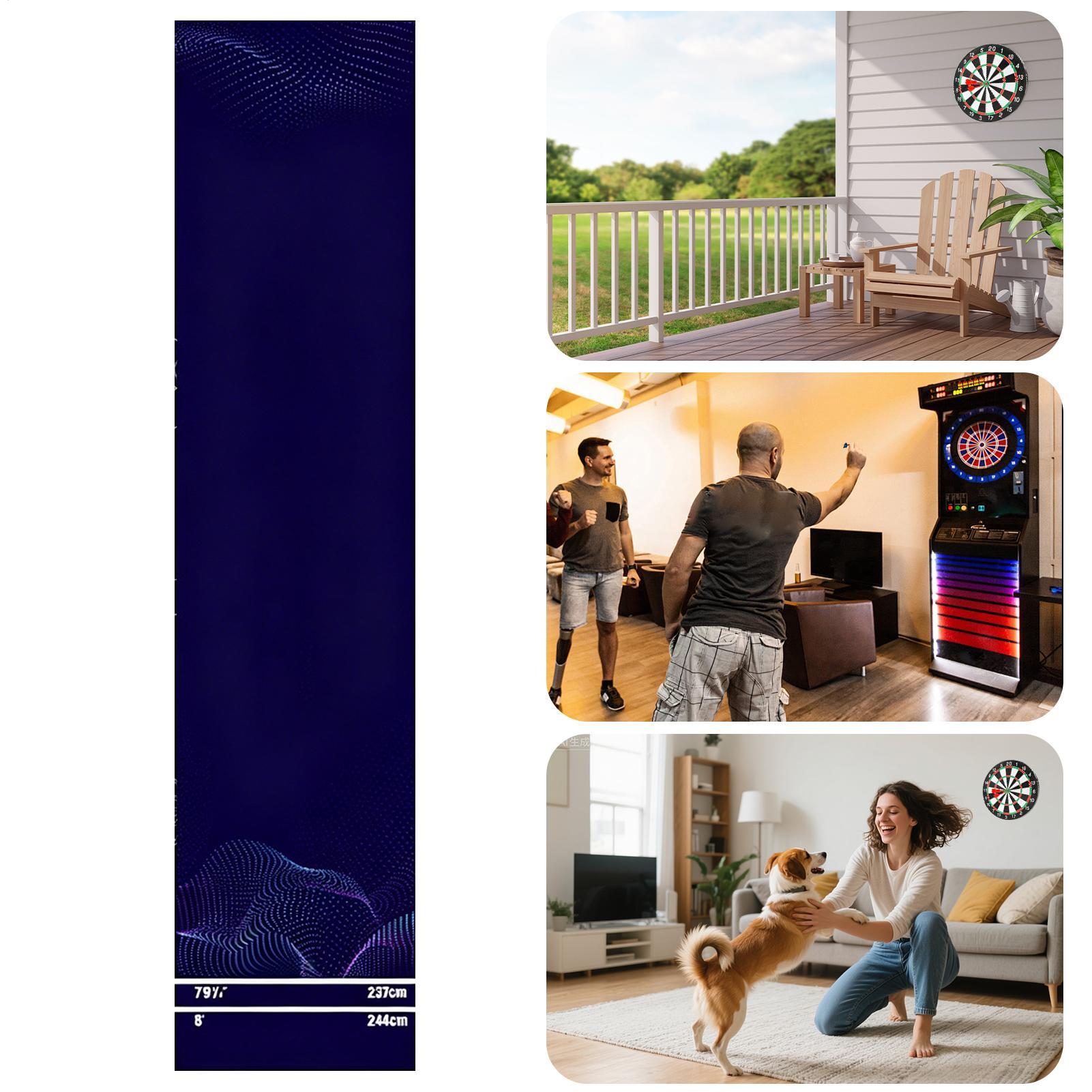 Dart Mat With Throw Line Cryst - Throw Distance Board recension och pris