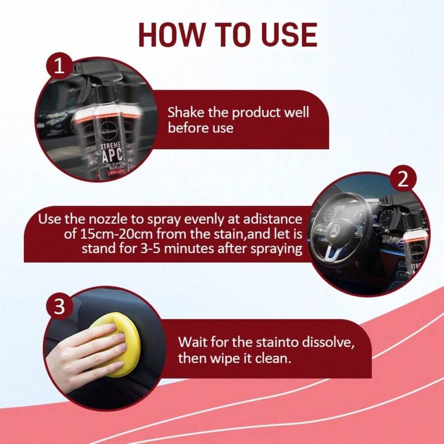 120ml Multi-Purpose Car Interi - Rubber Cleaner Foam recension och pris