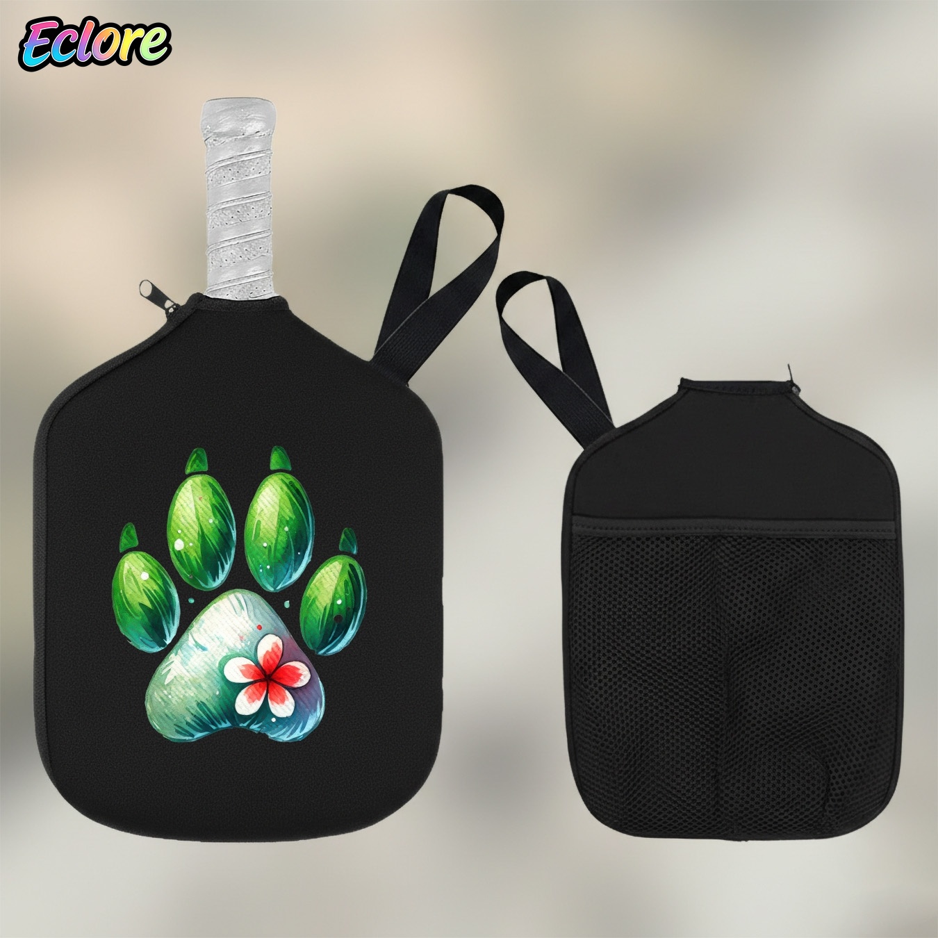 Green Watercolor Paw Print Pad - Table Tennis Paddles recension och pris