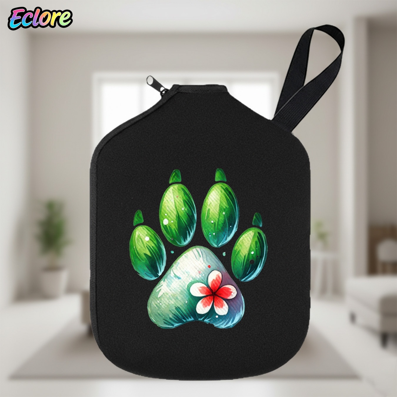 Green Watercolor Paw Print Pad - Table Tennis Paddles recension och pris